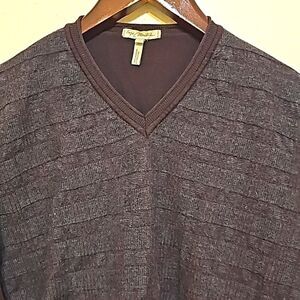 Enzo Mantovani Italian Marino Wool V-Neck Sweater XL